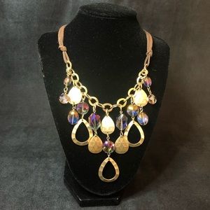 Carol Dauplaise Gold Statement Necklace